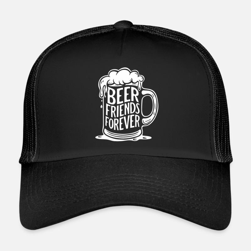 Chope de bière disant amis de la bière pour toujours Casquette trucker 