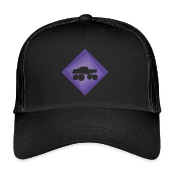 Monstertruck Gelaende Motorsport - Trucker Cap - Schwarz/Schwarz - Vorne