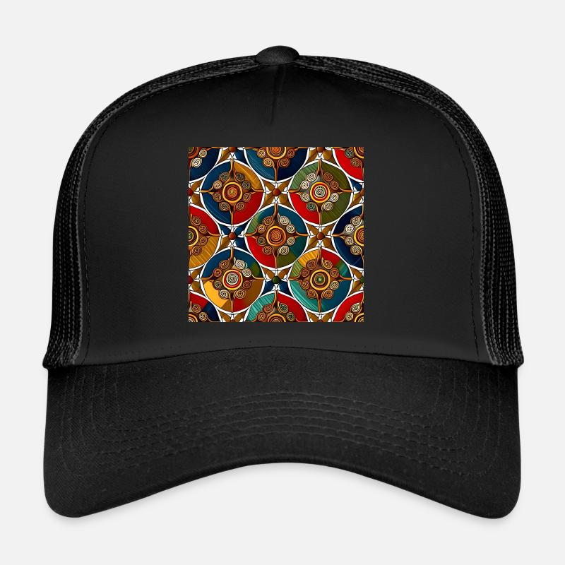 Modernes Ajrakh-Muster Trucker Cap