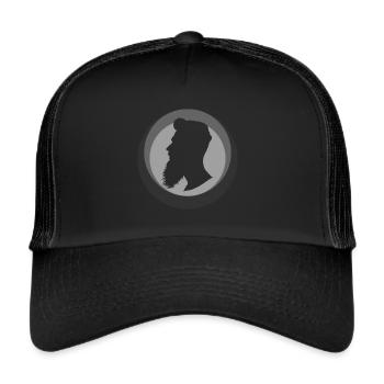 Mustache Hipster - Trucker Cap - black/black - Front