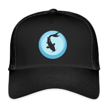 Koi Fish Fish Head Fisher - Trucker Cap - black/black - Front
