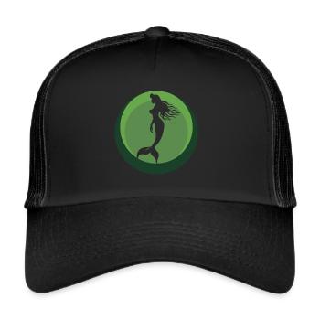 Mythical creature Marina - Trucker Cap - black/black - Front