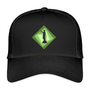 Court Law Paragraph - Trucker Cap - black/black - Front