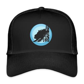 Roller coaster beer mug rollercoaster - Trucker Cap - black/black - Front