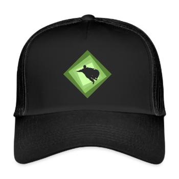 Wingsuit Flying Stuntman Accident - Trucker Cap - black/black - Front