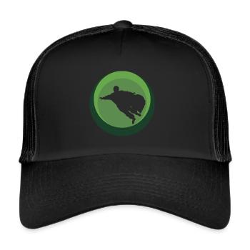 Cascadeur volant en wingsuit - Casquette trucker  - noir/noir - Devant