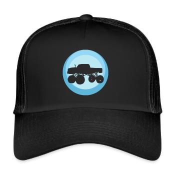 Monstertruck Offroadfahrzeuge Reifen - Trucker Cap - Schwarz/Schwarz - Vorne