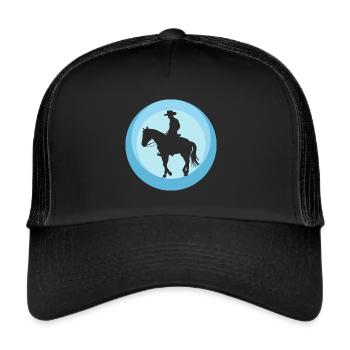 Cowboy Lasso Western - Trucker Cap - black/black - Front