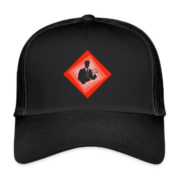 Avocat, Juge - Casquette trucker  - noir/noir - Devant