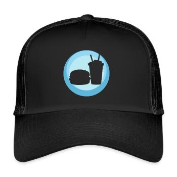 Food truck delicious snack bar - Trucker Cap - black/black - Front