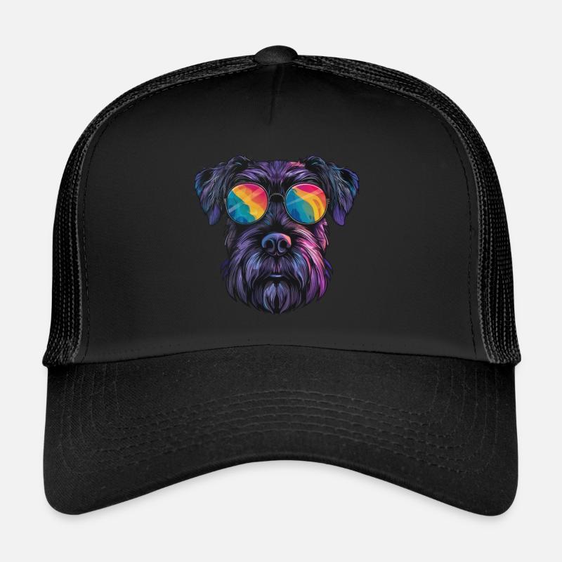 Schnauzer Géant, Schnauzer Géant, Chien Casquette trucker 