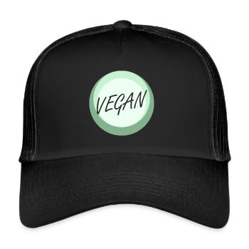 Vegan Plant-Based - Trucker Cap - black/black - Front