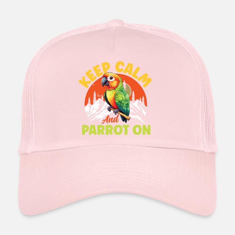 Keep Calm And Parrot On Trucker Cap