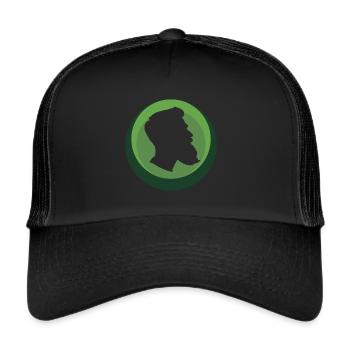 Mustache Facial Hair Beard - Trucker Cap - black/black - Front