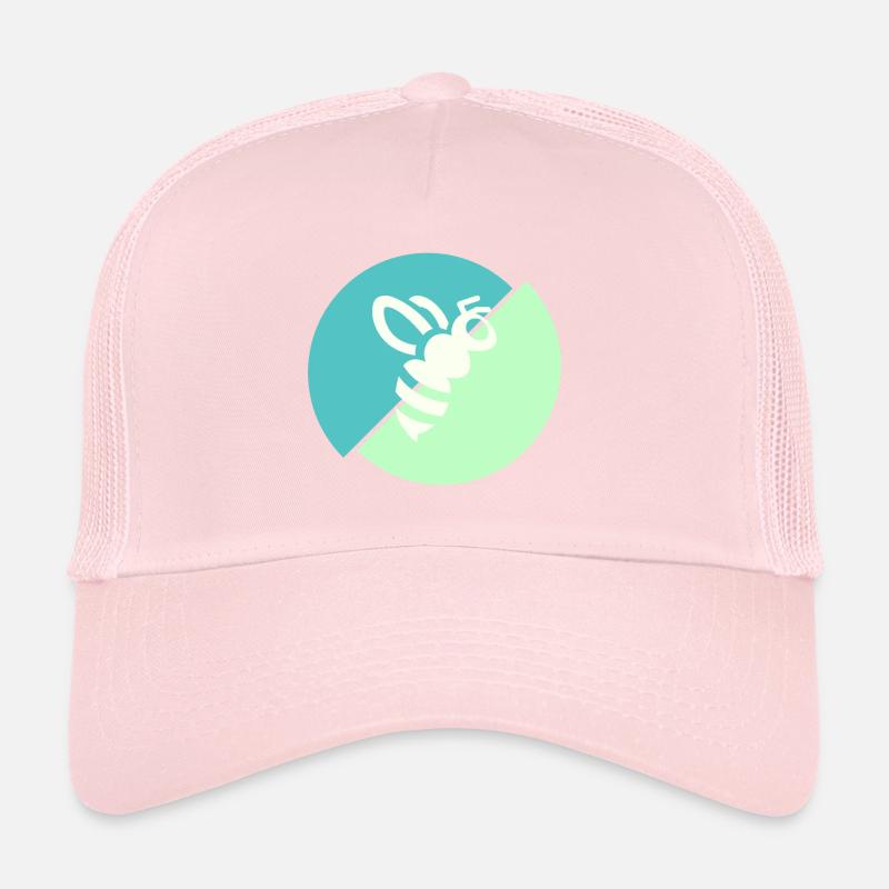 Abeille contrastée vert pastel Casquette trucker 