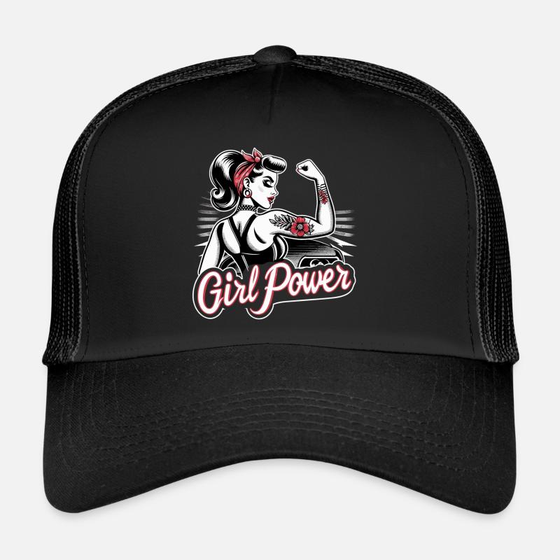 Frauenpower Stärke Frau Rockabilly Geschenk Trucker Cap