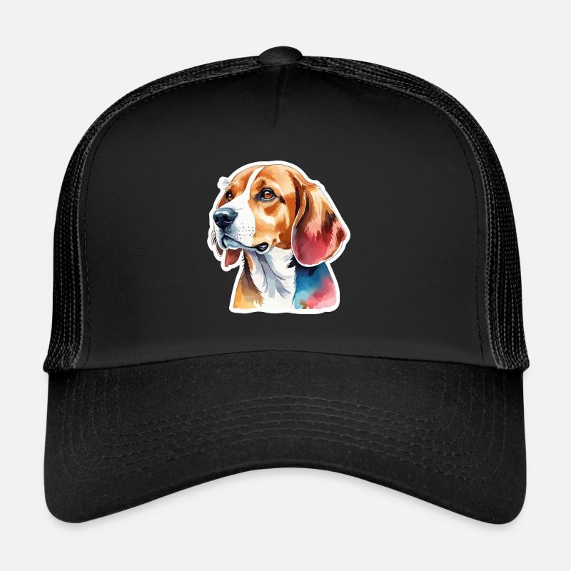 Beagle Aquarelles Casquette trucker 