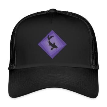 Koi Fish Fish Head Pond - Trucker Cap - black/black - Front