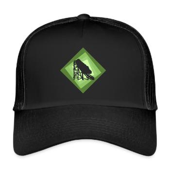 Roller coaster Ferris wheel - Trucker Cap - black/black - Front