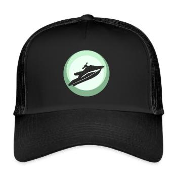 Jet Ski Water Ski - Trucker Cap - black/black - Front