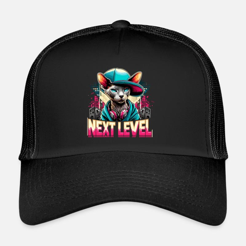Cornish Rex Next Level Gangster Katze Geschenk Trucker Cap