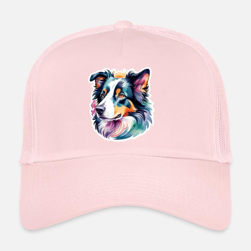 Border Collie Aquarelles Casquette trucker 
