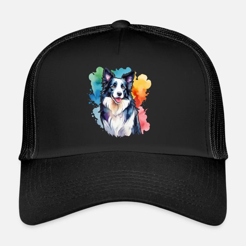 Border Collie Aquarelles Casquette trucker 