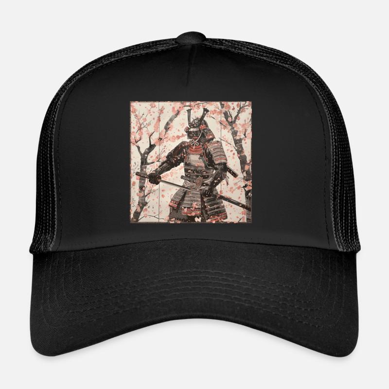 Japanisch, Samurai, Kirschblüte, Kunst, Ukiyo-E Trucker Cap