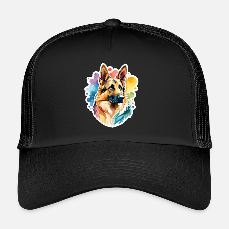 Deutscher Schäferhund Wasserfarben Trucker Cap