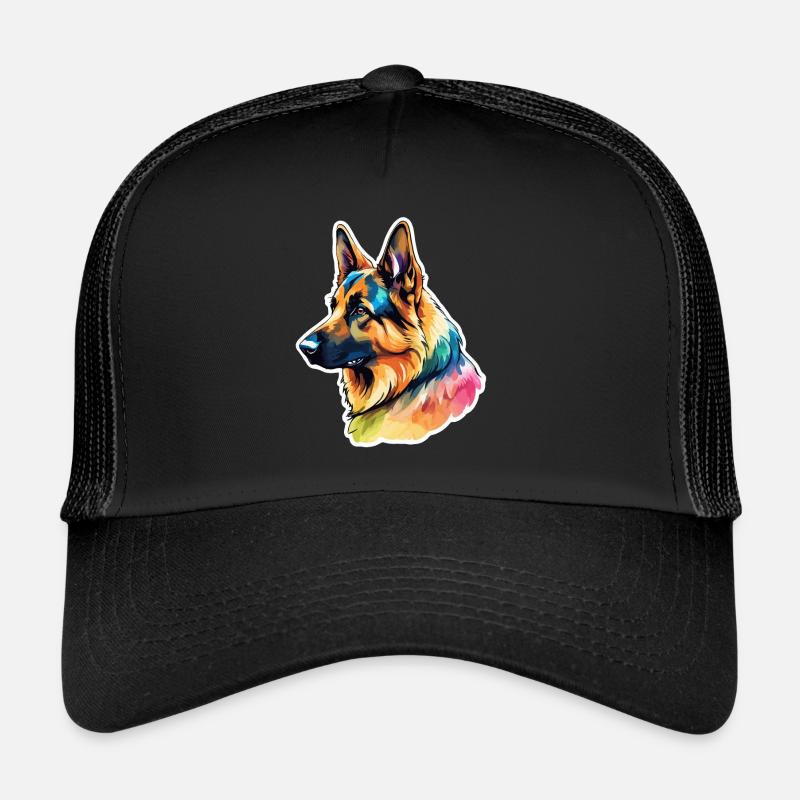 Deutscher Schäferhund Wasserfarben Trucker Cap