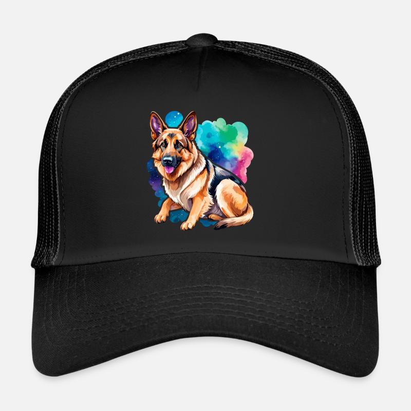 Deutscher Schäferhund Wasserfarben Trucker Cap