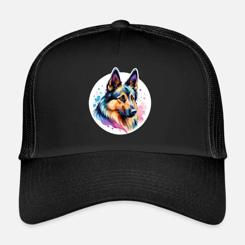 Belgischer Schäferhund Wasserfarben Trucker Cap