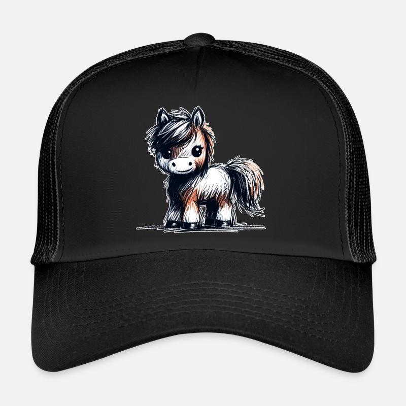 Chevalin - Casquette trucker  - noir/noir