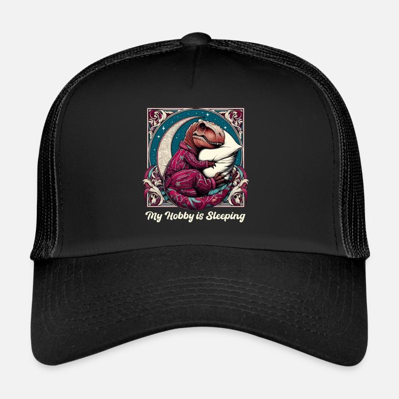 T-Rex Sleeping Hobby Cadeau Casquette trucker 