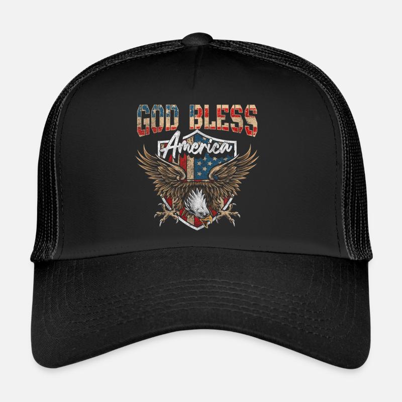 Drapeau de l’Amérique Eagle Américain Casquette trucker 