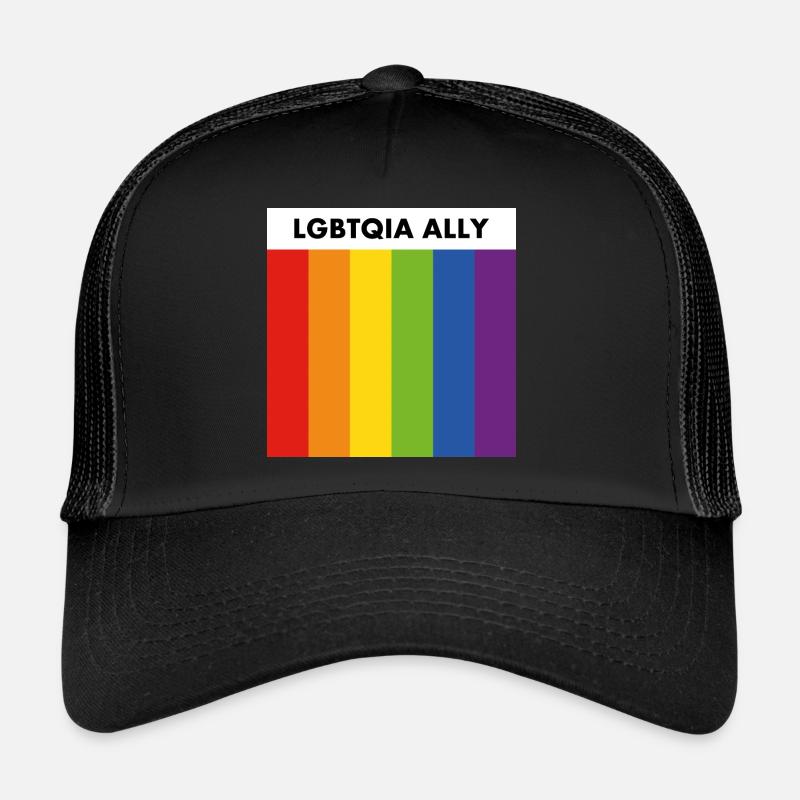 LGBTQIA-Verbündeter Regenbogen-Pride-Flagge Trucker Cap