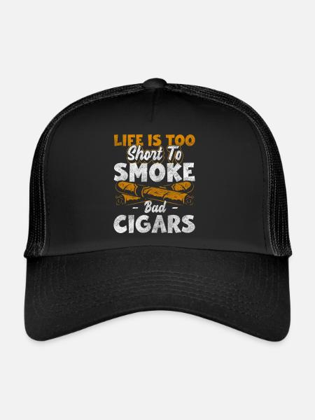 Smoker Hemp Addiction - Trucker Cap - black/black - Front