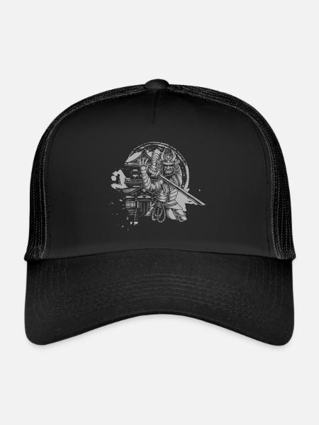 Asien Drache Mythologie - Trucker Cap - Schwarz/Schwarz - Vorne