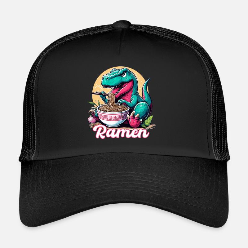 Mignon T-Rex Ramen Dinosaure Cadeau Casquette trucker 