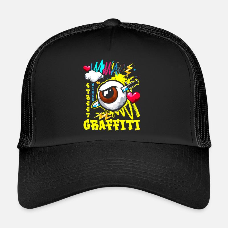 Graffiti Hip Hop coloré Casquette trucker 