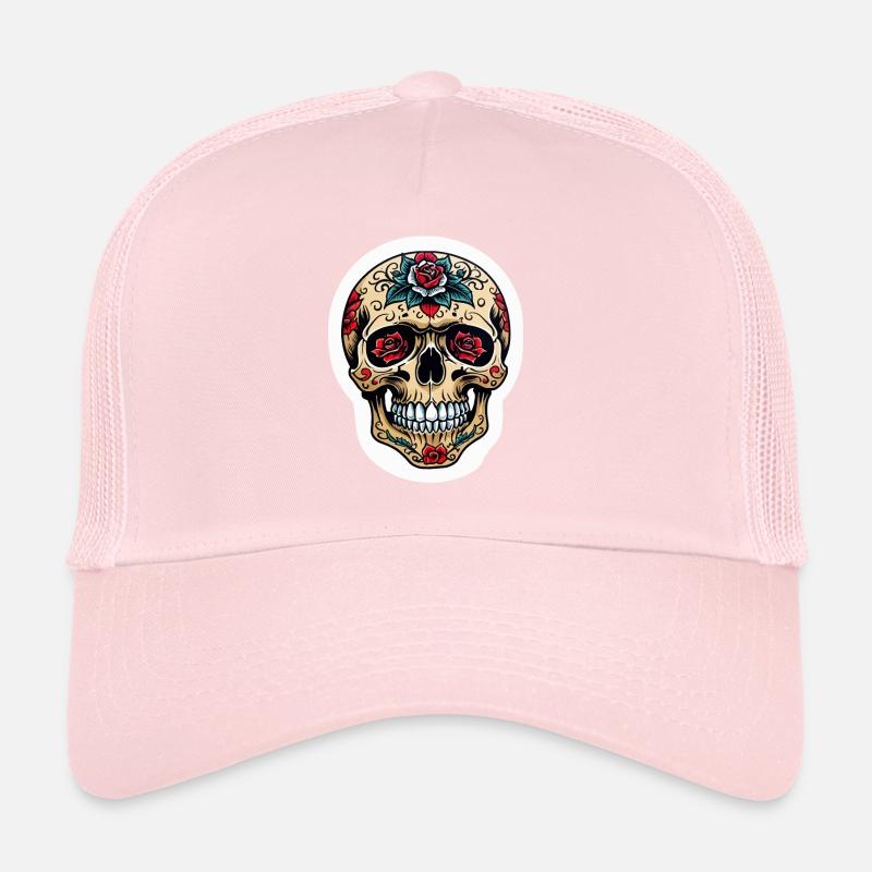 Crâne Néo Traditionnel Casquette trucker 