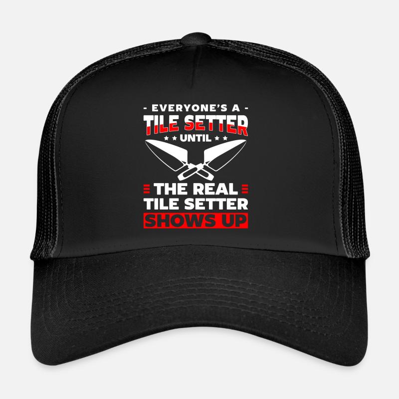 Tuileur Ouvrier du bâtiment Céramique Casquette trucker 