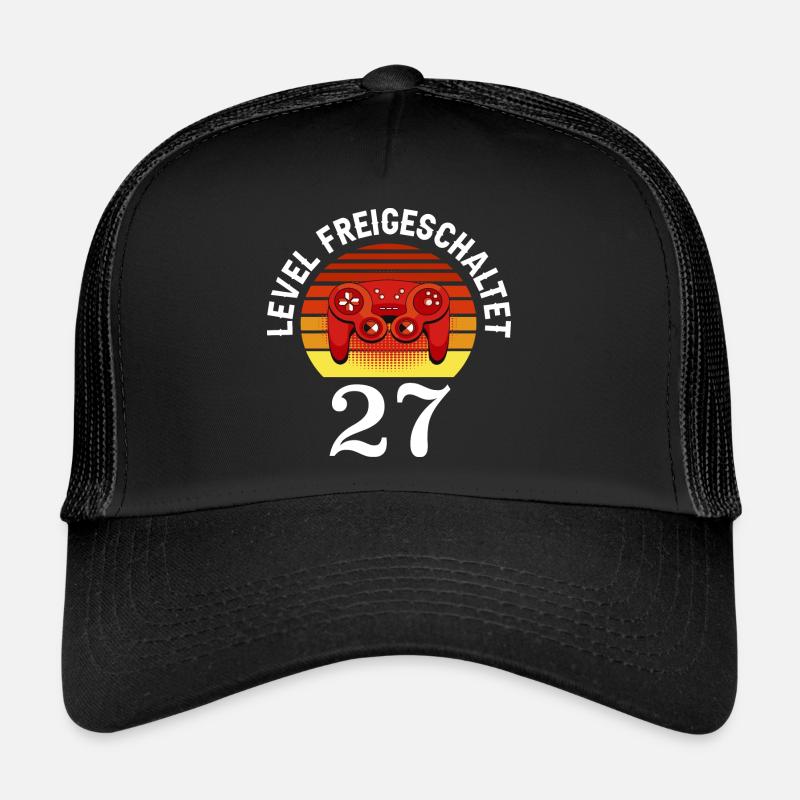 Niveau 27 Débloqué 27 Anniversaire 27 ans Casquette trucker 