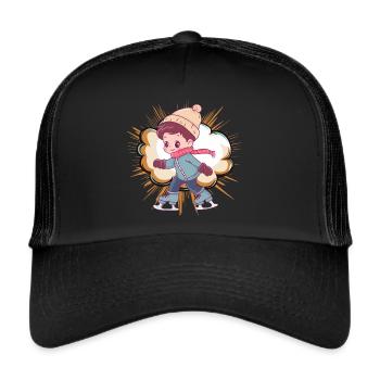 Patinage sur glace Patinage sur glace - Casquette trucker  - noir/noir - Devant