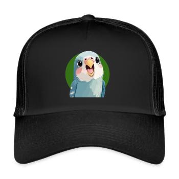 Budgie Sparrow - Trucker Cap - black/black - Front