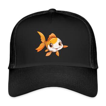 Fish Fish Fish Fish Head - Trucker Cap - black/black - Front