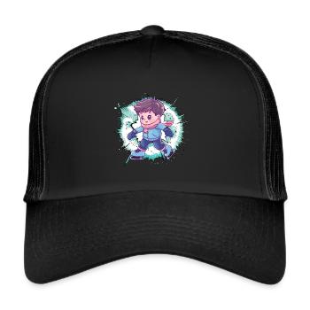 Ice skating Ice skating Ice skating - Trucker Cap - black/black - Front