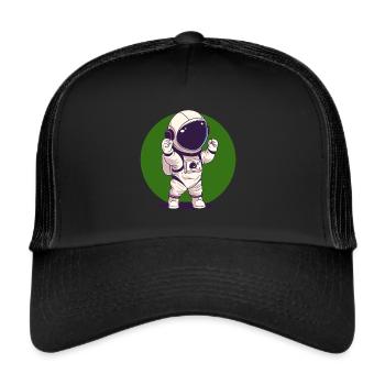 Astronaut Spaceman Orbit - Trucker Cap - black/black - Front