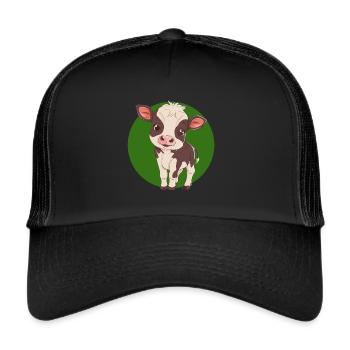 Kuh Rind - Trucker Cap - Schwarz/Schwarz - Vorne