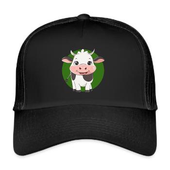 Bovins vaches - Casquette trucker  - noir/noir - Devant